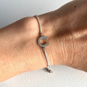 Stella & Dot Horseshoe Wishing Bracelet - Silver